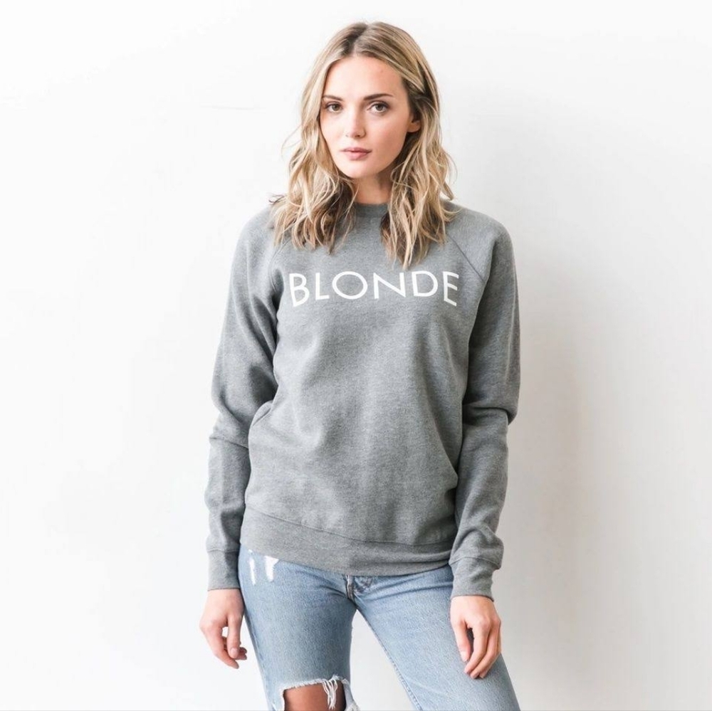 Brunette The Label Blonde Crewneck Sweater - Picture 1 of 10